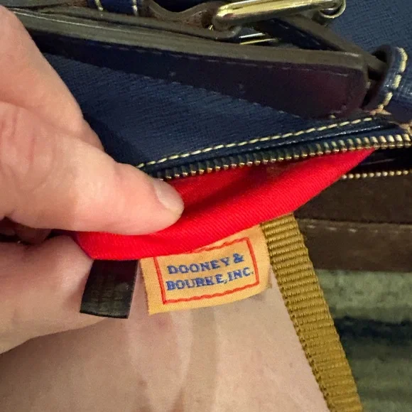 Dooney & Bourke Navy Blue Leather Shoulder Bag - Picture 10 of 11